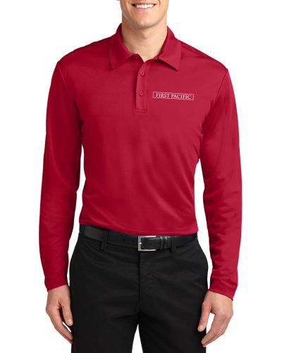 Red Maintenance Longsleeve Polo K540LS