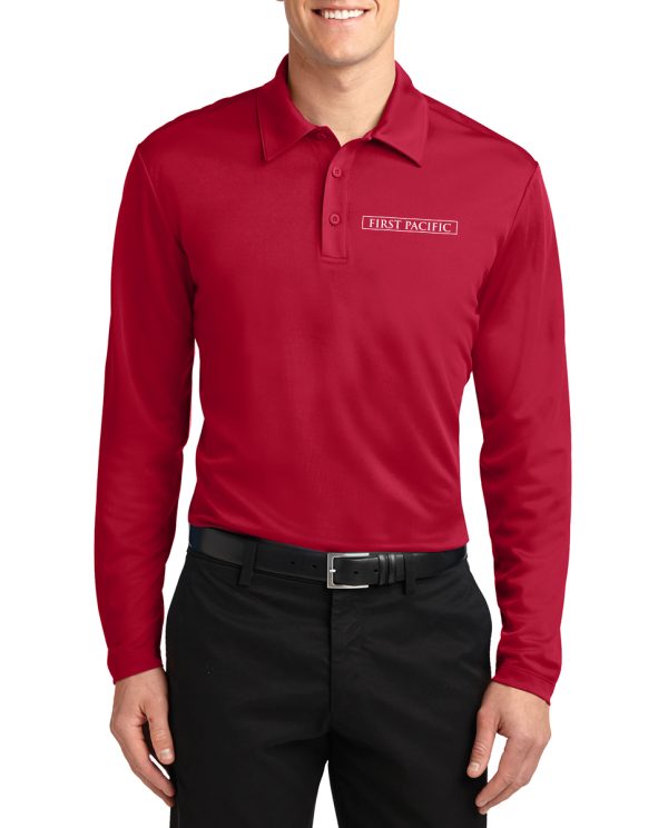 Red Maintenance Longsleeve Polo K540LS