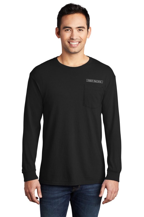Beach Wash Garment-Dyed Long Sleeve Pocket Tee PC099LSP